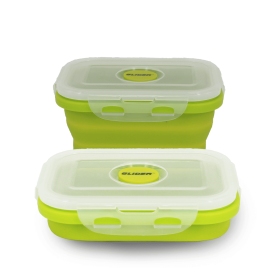GLIDER S20 Black Bento Premium Lunch Box & Food Storage Container (Color: Green, size: medium)